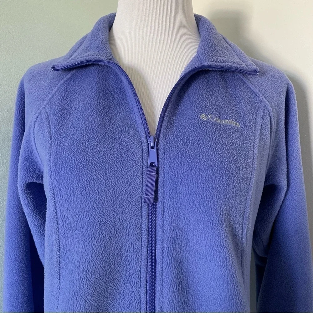 Columbia Women’s Zip Up Fleece Jacket Light Purple Size M